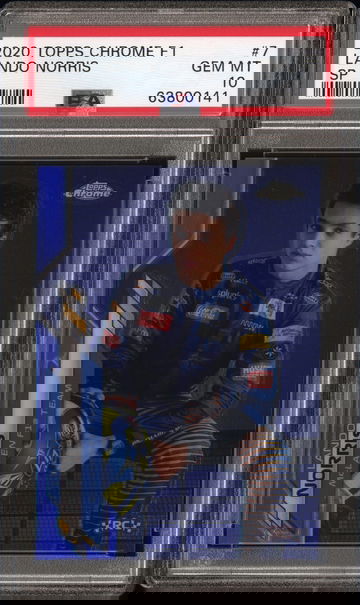 2020 Topps Chrome F1 Lando Norris Rookie RC IV Variation Refractor Formula 1