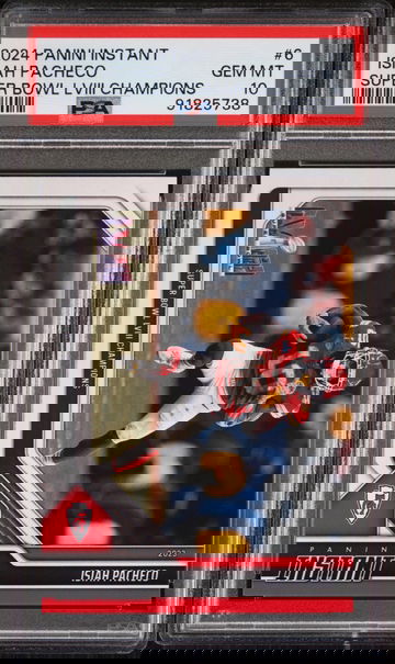 Isiah Pacheco 2023 Panini NFL Superbowl Champions #6 Card PSA 10 Gem Mint