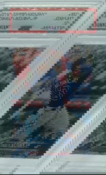 2018 Topps Holiday Ronald Acuna Jr #50 PSA 10