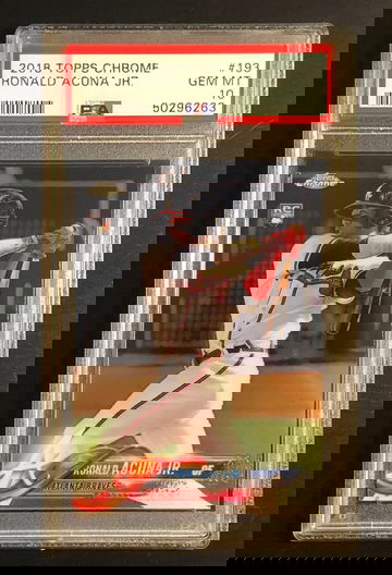 2018 Topps Chrome Ronald Acuna Jr PSA 10 #193