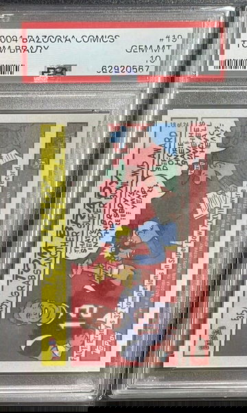  Topps 2004 Bazooka Comics Tom Brady Cartoon Early Years #19 PSA 10 Gem Low Pop