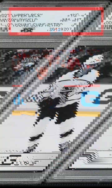 2021 Upper Deck 2001-02 Young Guns Retro Quinton Byfield  PSA 8