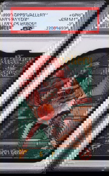 1999 Topps Gallery Gallery of Heroes Gary Payton #GH6 PSA 10