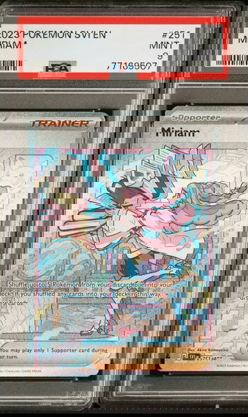 2023 Pokémon Scarlet & Violet Trainer Miriam Illustration Rare #251/198 PSA 9