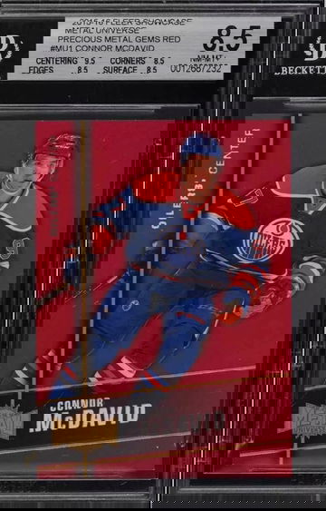 2015 Fleer Precious Metal Gems PMG Red Connor McDavid RC #’d  / 150 BGS 8.5