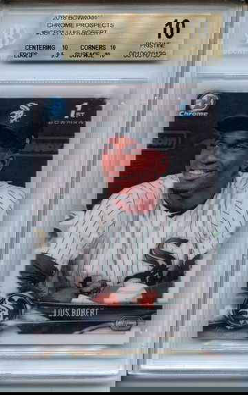 2018 Bowman Chrome Luis Robert #BCP21 BGS Pristine 10 - Low Pop