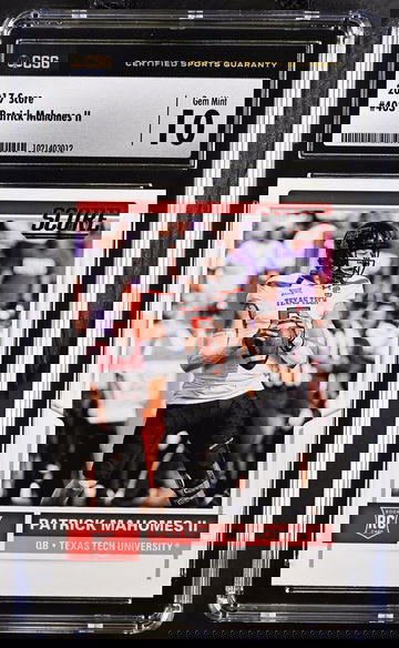 Patrick Mahomes Rookie Graded CSG 10