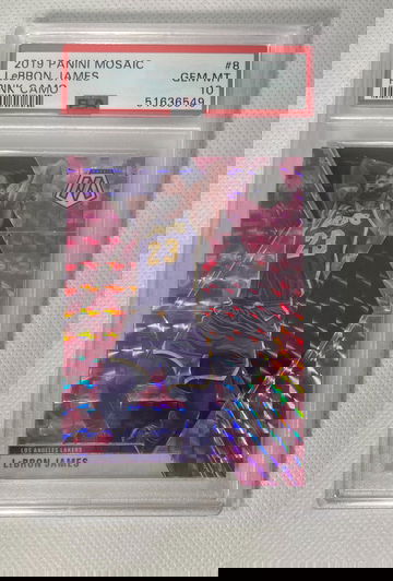  Lebron James 2019-20 PINK CAMO MOSAIC PSA 10 #8