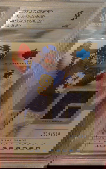 2001 UD Graded Rookie Series JERSEY Drew Brees #47 239/500  Upper Deck