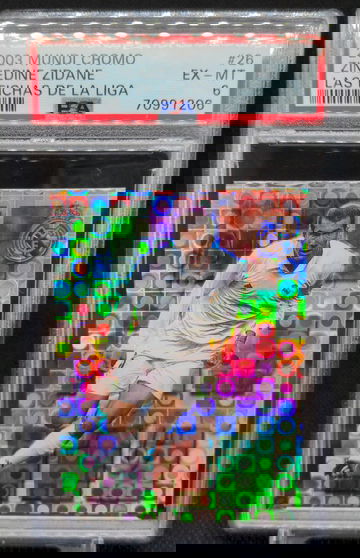 2003 Mundi Cromo Las Fichas De La Liga Zinedine Zidane Crack #26 PSA 6