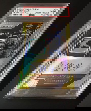 2019 Panini Prizm DK Metcalf RPA- GOLD PSA 9
