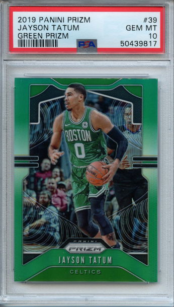 2019 Prizm Jayson Tatum Green PSA 10