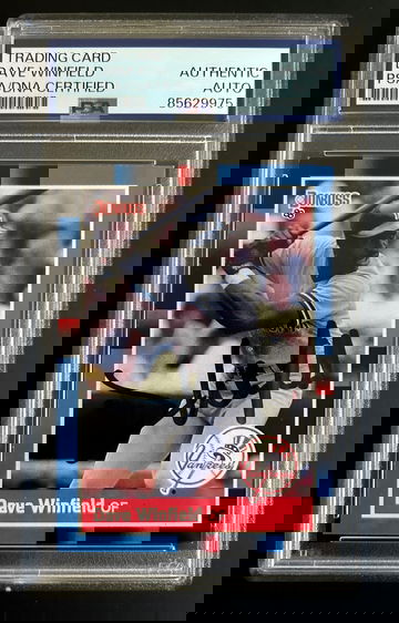 Dave Winfield On-Card Autograph 1988 Donruss #298 PSA Authentic Hall of Fame