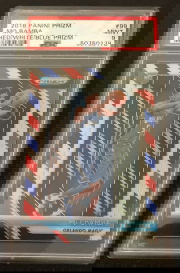 2018 Panini Prizm #99 Mo Bamba Red White Blue PSA 9 Mint