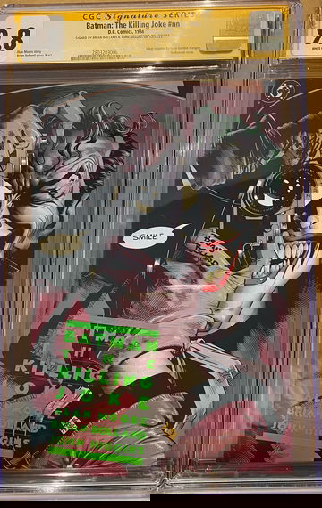 1st print dc CGC 9.8 KILLING JOKE signed BOLLAND + HIGGINS!