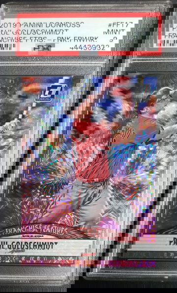 2019 Donruss Franchise Features Pink Firework #FF17 Paul Goldschmidt/Pete Alonso PSA 9 MINT