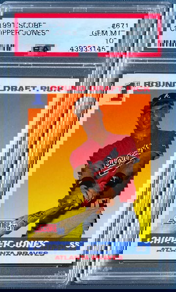 1991 Score Chipper Jones 671 PSA 10