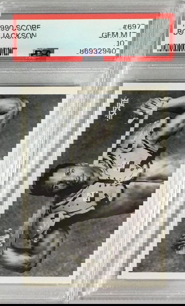 1990 Score #697 Bo Jackson PSA 10 Gem Mint Royals Raiders Bo Knows