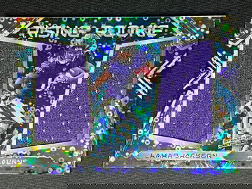 2018 Spectra Blue Disco Lamar Jackson Rising Rookie Materials Dual Jersey /99