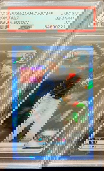 2020 Bowman Sapphire Jhon Diaz 1st PSA 10 Gem Mint