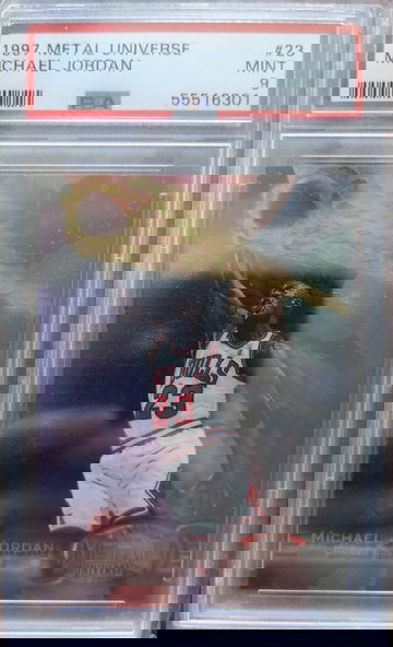 1997 Metal Universe Michael Jordan #23, PSA 9