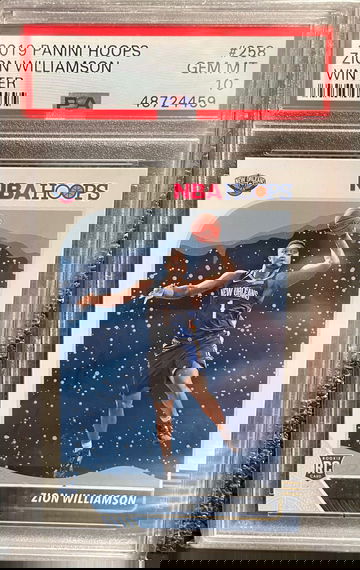 2019-20 NBA Hoops Winter Zion Williamson PSA 10