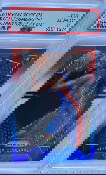 2019 Panini Prizm Sekou Doumbouya Red/White/Blue PSA 10