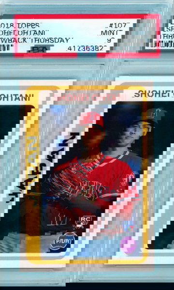 2018 Topps Throwback Thursday #107 Shohei Ohtani PSA 9 Mint!