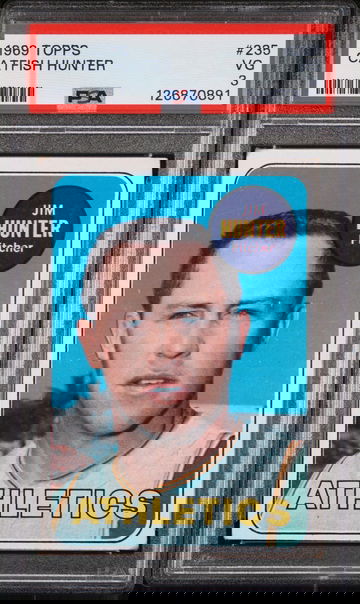 1969 Topps Catfish Hunter #235 PSA 3