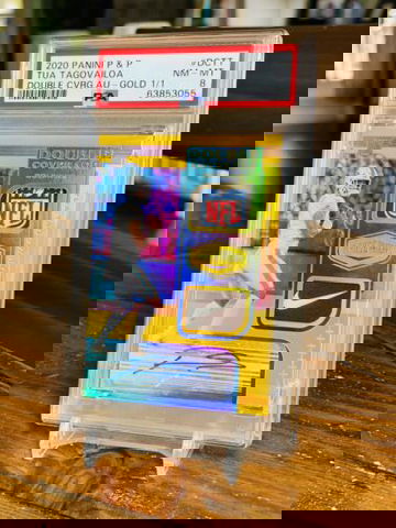 Tua Tagovailoa 1/1 RC Auto Nike Laundry Tag Patch NFL Shield PSA 2020 GOLD SSP