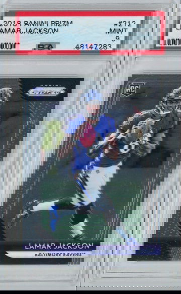 2018 Panini Prizm Lamar Jackson Rookie PSA 9