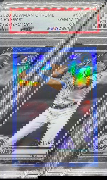 2020 Bowman Chrome Blue Refractor Kyle Lewis PSA 10