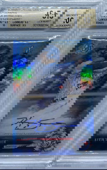 Kevin Smith 2017 Bowman Chrome Draft Auto #CDAKS Blue Refractor /150 BGS 9.5