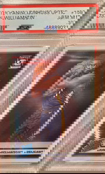 2019 Panini Optic Zion Williamson PSA 10