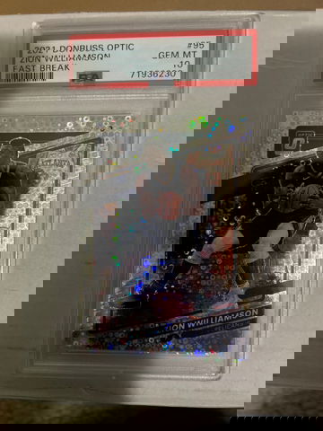 2021 Donruss Optic Fast Break #95 Zion Williamson PSA 10