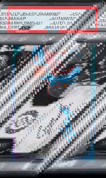 2019 Upper Deck Black Diamond. Cale Makar Gemography Auto