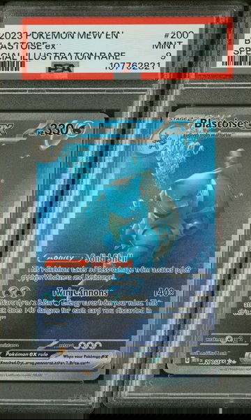 2023 Pokemon Scarlet and Violet 151 Special Illustration Rare Blastoise Ex #200 PSA 9