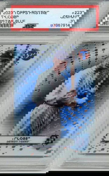 2023 TOPPS PRISTINE PRISTINE BLUE #223 TY COBB /75 TIGERS PSA 10 LOW POP