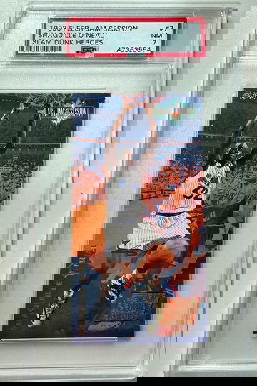 1993 Fleer Jam Session Shaquille O’Neal Slam Dunk Heroes PSA NM 7