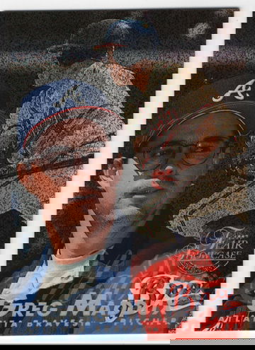 1997 FLAIR SHOWCASE ROW 0 # 44 GREG MADDUX HOF