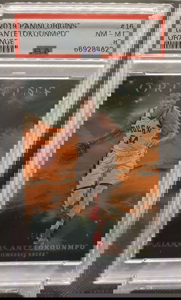 2019 Panini Origins Giannis Antetokounmpo #16 Orange /75 PSA 8 - POP 3 - None Higher