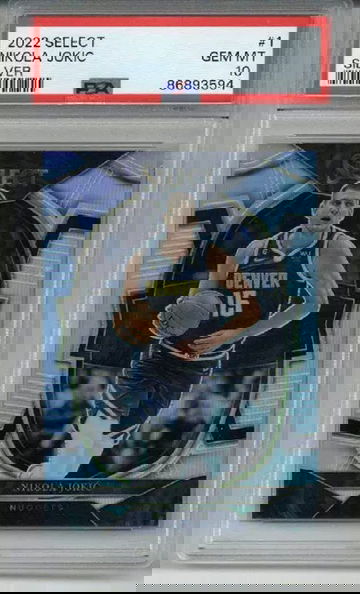 2022 PANINI SELECT SILVER #1 NIKOLA JOKIC CARD DENVER NUGGETS PSA 10 LOW POP