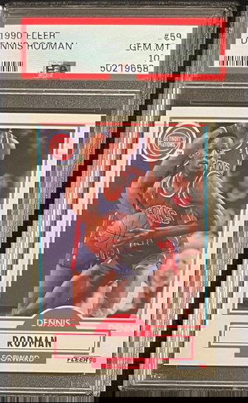 1990 Fleer Dennis Rodman PSA 10 GEM MINT