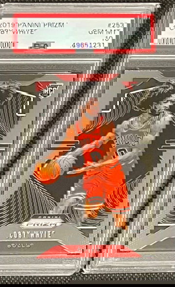 2019 Panini Prizm Coby White PSA 9 Mint Bulls