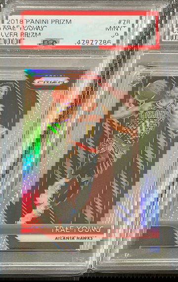 2018-19 Panini Prizm Trae Young Silver Rookie PSA 9