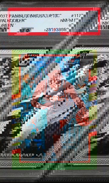 2017 Donruss Optic Lime Green Devin Booker #117 /175 PSA 8