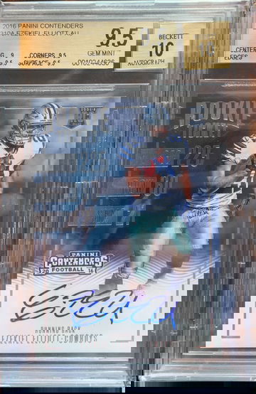 Ezekiel Elliott 2016 Contenders Rookie Ticket Auto BGS 9.5 Gem Mint Auto 10