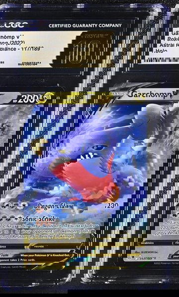 2022 Pokémon Sword & Shield Astral Radiance Garchomp #117/189 V CGC Pristine 10