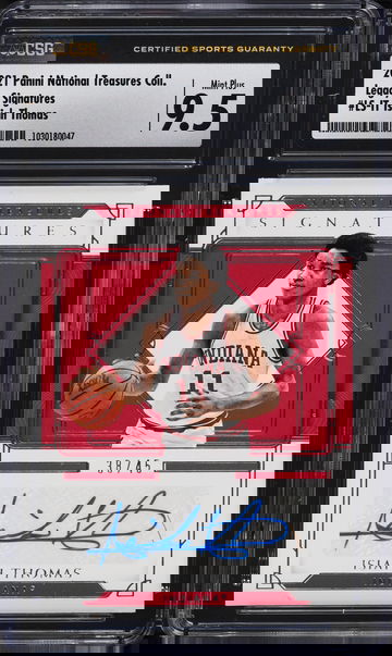 2021 NATIONAL TREASURES COLLEGIATE LEGACY ISIAH THOMAS AUTO /45 #LS-IT CSG 9.5