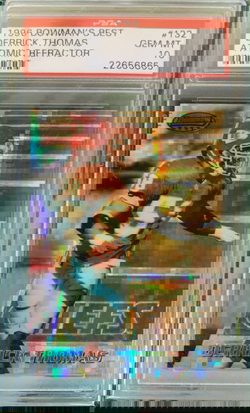 1996 Bowmans Best Derrick Thomas Atomic Refractor #132 PSA 10 Gem Mint